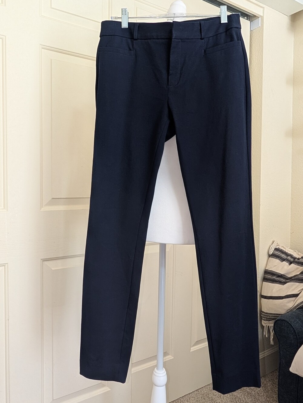 Women's Banana Republic Sloan Slim Ankle Pants Navy Blue Size 4L Tall - Picture 10 of 10